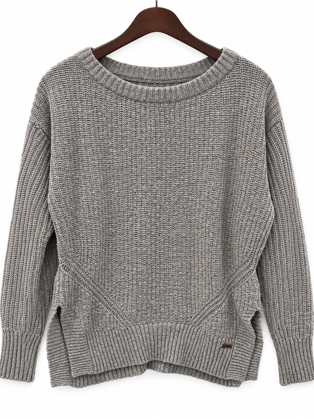 Toms Gray Ribbed Crewneck Sweater